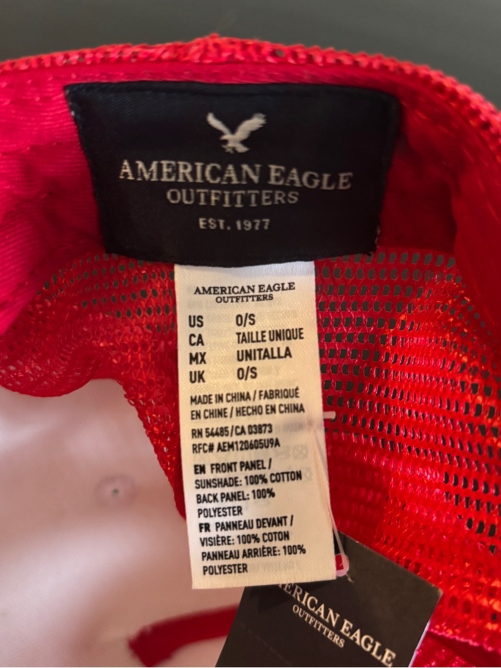 AEO USA Trucker Hat - Red White Blue-NWT - Picture 6 of 8